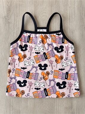 Girls Pink 'Disney Halloween' Print Tank Top